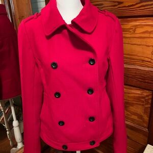 Old Navy Women's Bold Red Peacoat
